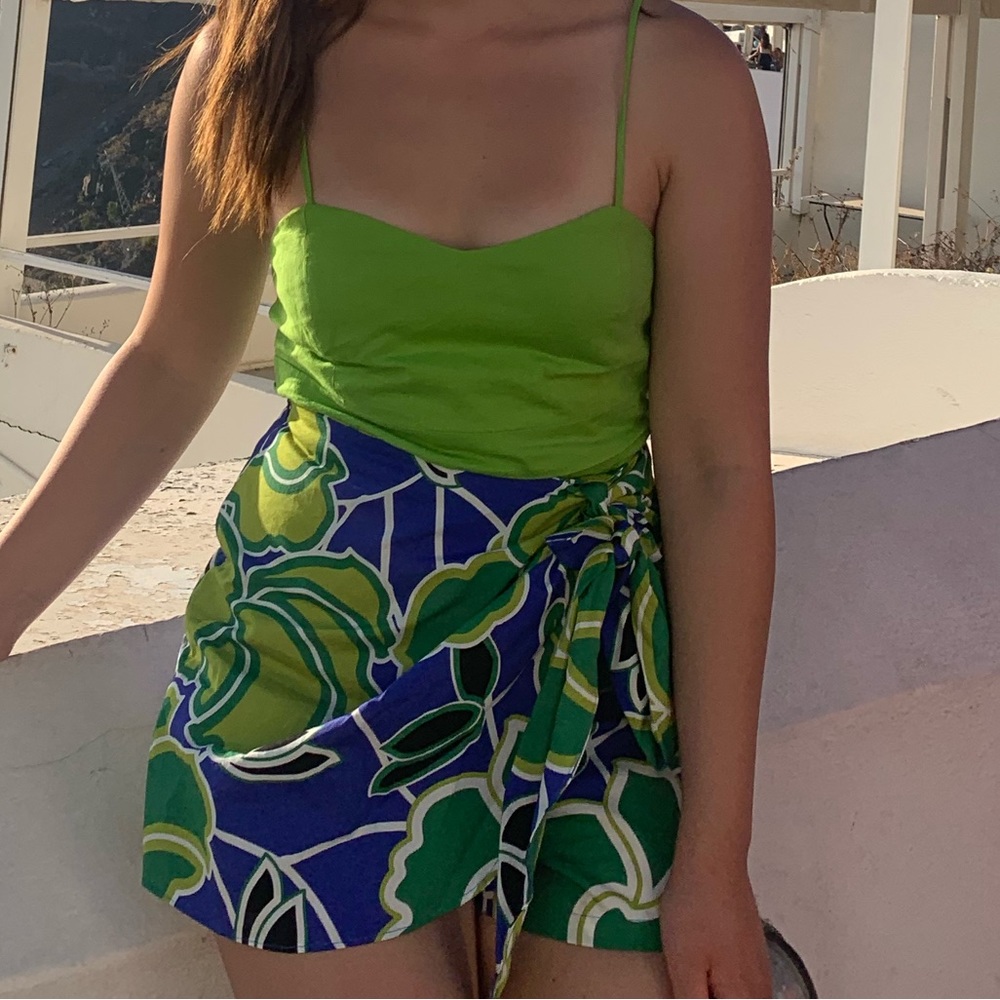 Zara green crop top